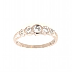 Pre Owned 18ct White Gold 5 Stone Diamond Ring ZA768